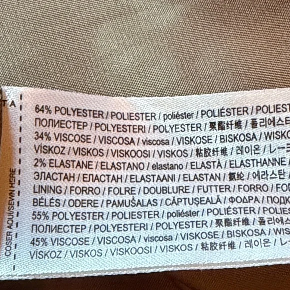 Mango Beige Plaid Check Skirt With Slit/NWT/10 (EU 42) - Picture 13 of 16